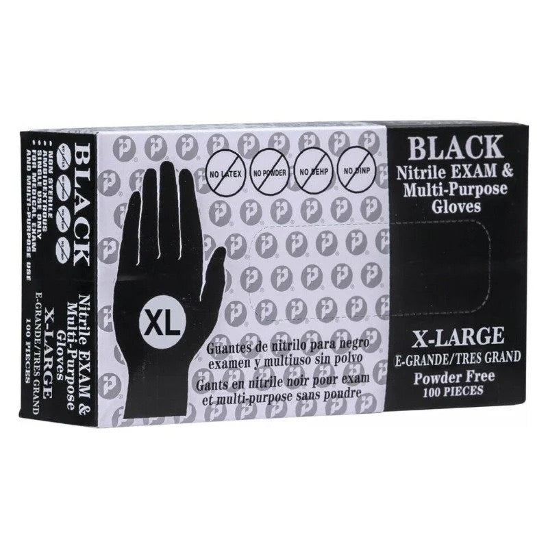 10-Pallet Lot of Inteplast Black Nitrile Gloves – 840,000 Gloves | Medium, Large & XL