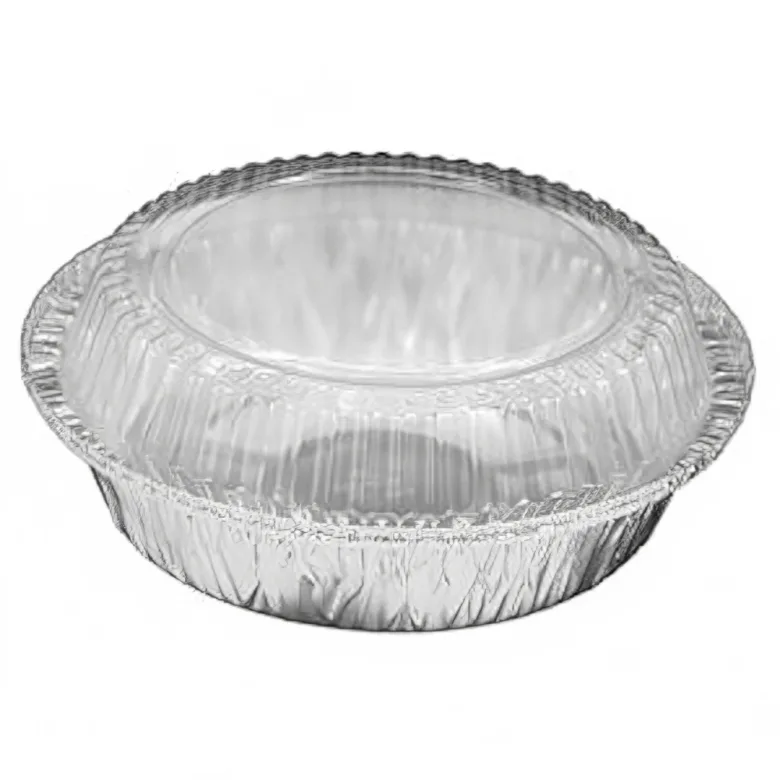 Handi-Foil 7″ Round Foil Takeout Containers with Clear Dome Lids – 250 Sets per Case - 42 Cases