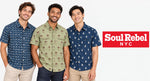 Soul Rebel Wholesale Short-Sleeve Button-Up Shirts – 936 New Units | 3 Prints, Sizes S–XL | $86,112 MSRP